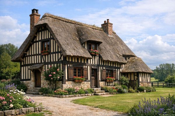 Belle maison normande à colombages