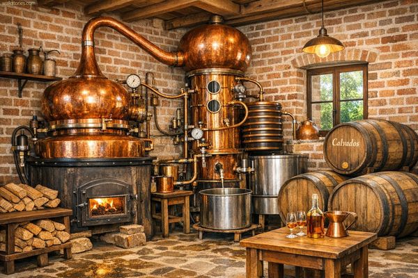 Atelier de confection du Calvados et son alambic